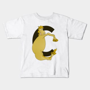 Pony Monogram Letter C Kids T-Shirt